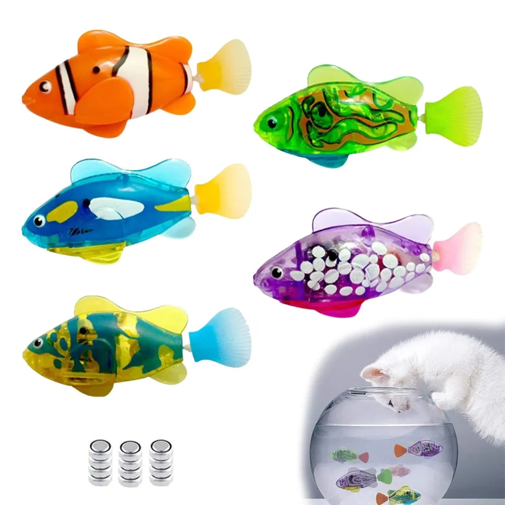 SmartFish – Interaktywne LED Rybki dla Kota, Zabawka Robot z Czujnikiem Ruchu