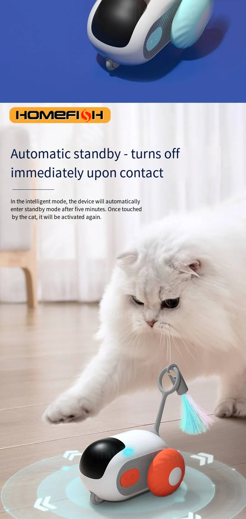 SmartPet Racer – Zdalnie Sterowany Samochodzik Treningowy dla Kota i Psa (2 Tryby)